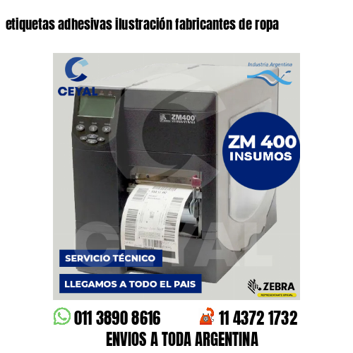 etiquetas adhesivas ilustración fabricantes de ropa