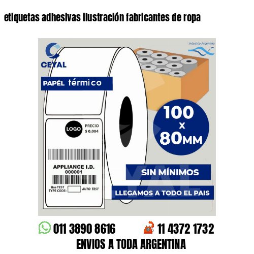 etiquetas adhesivas ilustración fabricantes de ropa