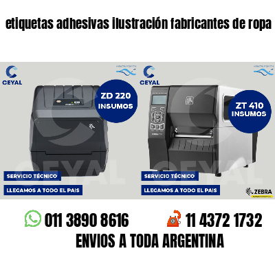etiquetas adhesivas ilustración fabricantes de ropa