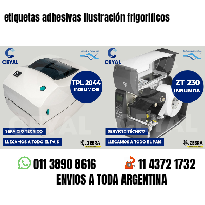 etiquetas adhesivas ilustración frigorificos