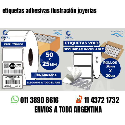 etiquetas adhesivas ilustración joyerias