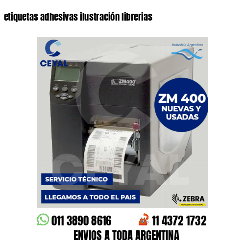 etiquetas adhesivas ilustración librerias