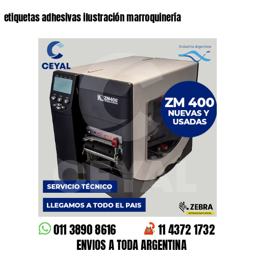 etiquetas adhesivas ilustración marroquinería