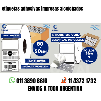 etiquetas adhesivas impresas alcolchados