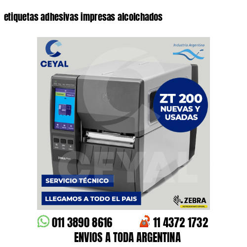 etiquetas adhesivas impresas alcolchados