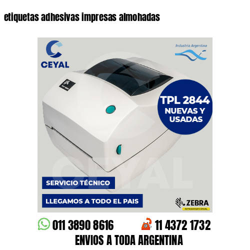 etiquetas adhesivas impresas almohadas