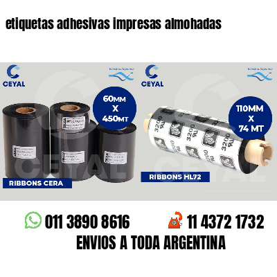 etiquetas adhesivas impresas almohadas