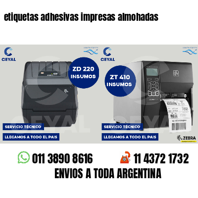 etiquetas adhesivas impresas almohadas
