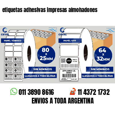 etiquetas adhesivas impresas almohadones
