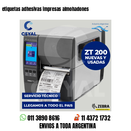 etiquetas adhesivas impresas almohadones