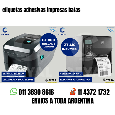 etiquetas adhesivas impresas batas