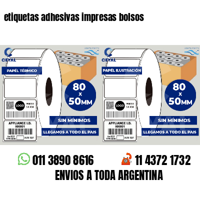 etiquetas adhesivas impresas bolsos