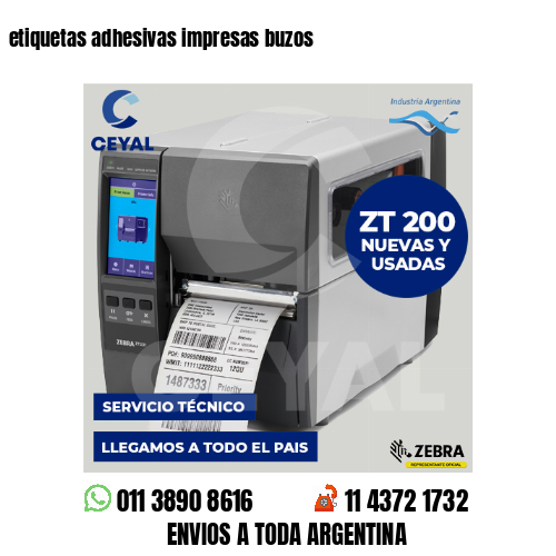 etiquetas adhesivas impresas buzos
