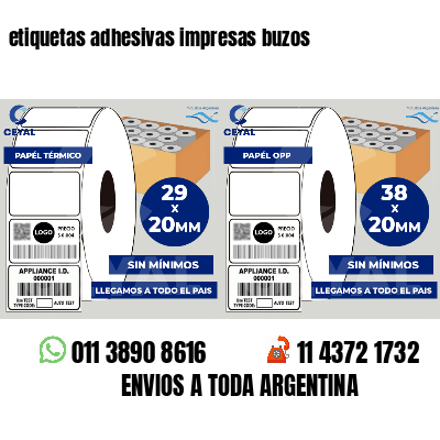 etiquetas adhesivas impresas buzos