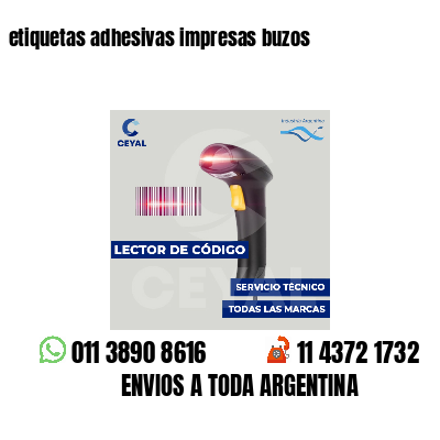 etiquetas adhesivas impresas buzos