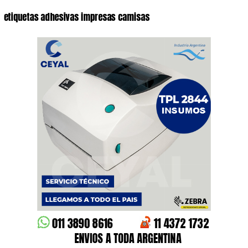 etiquetas adhesivas impresas camisas