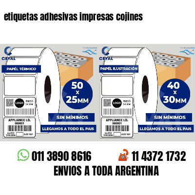 etiquetas adhesivas impresas cojines