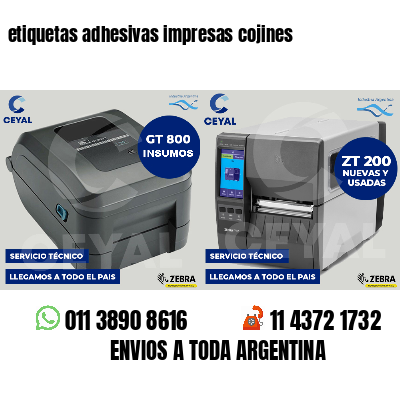 etiquetas adhesivas impresas cojines