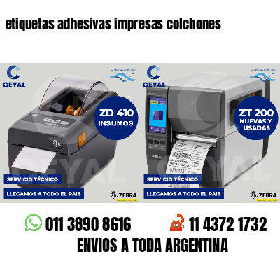 etiquetas adhesivas impresas colchones