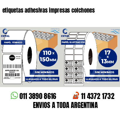 etiquetas adhesivas impresas colchones