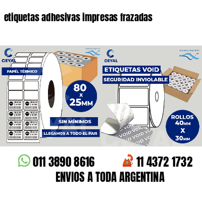 etiquetas adhesivas impresas frazadas