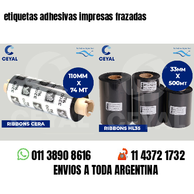 etiquetas adhesivas impresas frazadas
