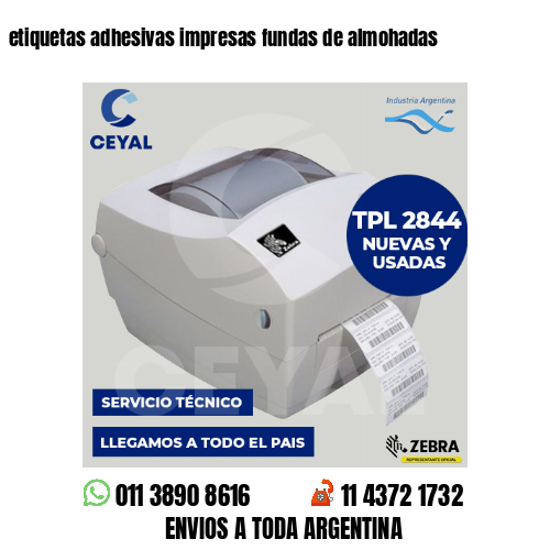 etiquetas adhesivas impresas fundas de almohadas