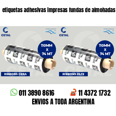 etiquetas adhesivas impresas fundas de almohadas