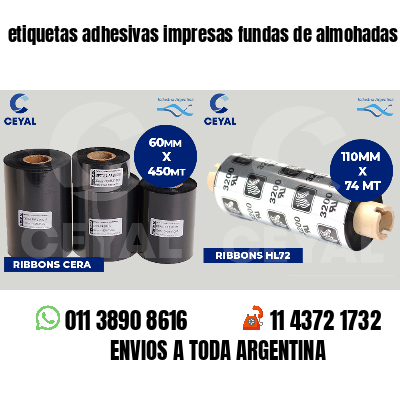 etiquetas adhesivas impresas fundas de almohadas
