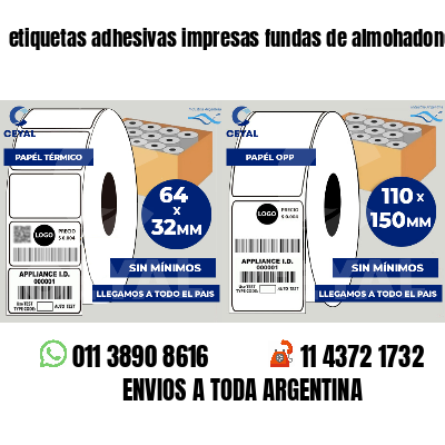 etiquetas adhesivas impresas fundas de almohadones
