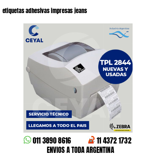 etiquetas adhesivas impresas jeans