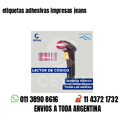 etiquetas adhesivas impresas jeans
