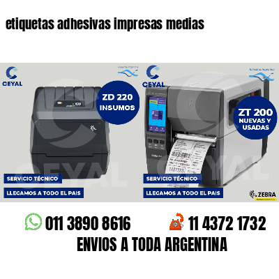 etiquetas adhesivas impresas medias