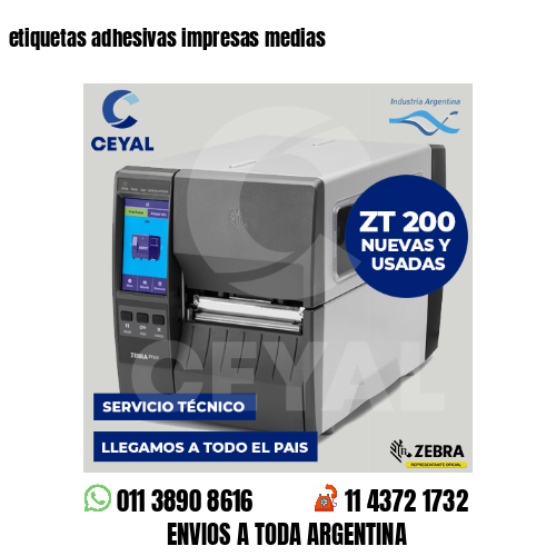 etiquetas adhesivas impresas medias