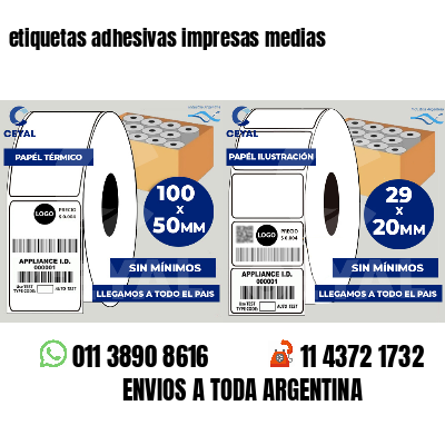 etiquetas adhesivas impresas medias