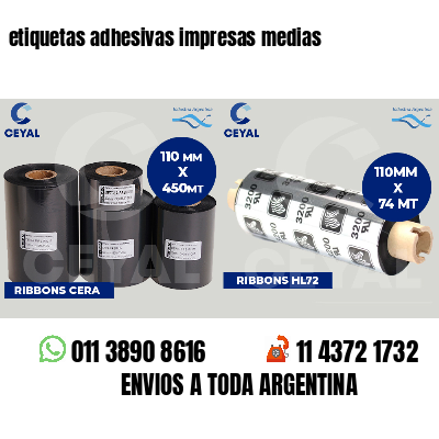 etiquetas adhesivas impresas medias