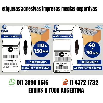 etiquetas adhesivas impresas medias deportivas