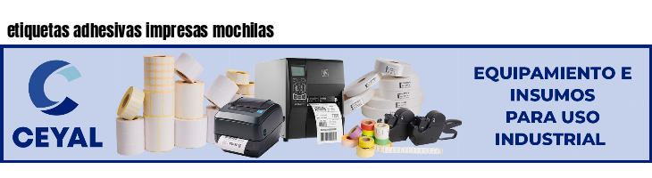 etiquetas adhesivas impresas mochilas