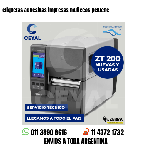 etiquetas adhesivas impresas muñecos peluche