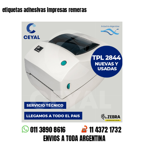 etiquetas adhesivas impresas remeras