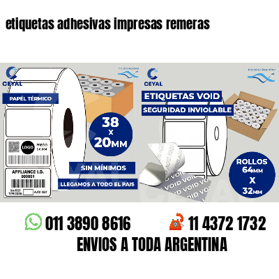 etiquetas adhesivas impresas remeras