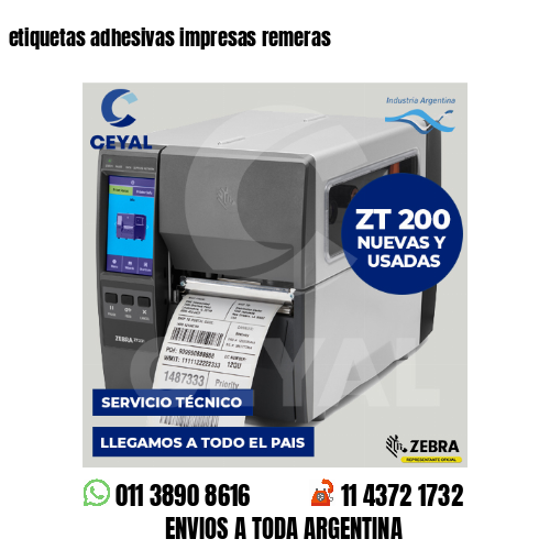 etiquetas adhesivas impresas remeras