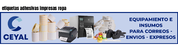 etiquetas adhesivas impresas ropa