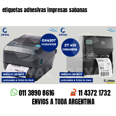 etiquetas adhesivas impresas sabanas