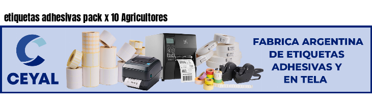 etiquetas adhesivas pack x 10 Agricultores