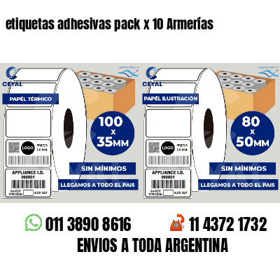 etiquetas adhesivas pack x 10 Armerías
