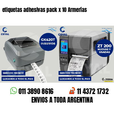 etiquetas adhesivas pack x 10 Armerías