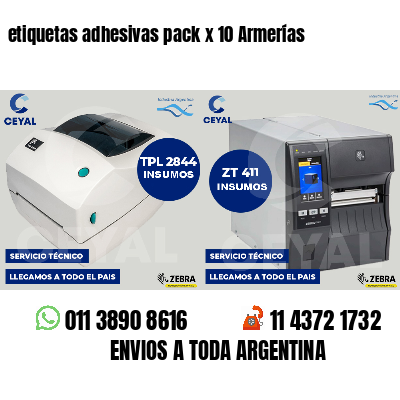 etiquetas adhesivas pack x 10 Armerías