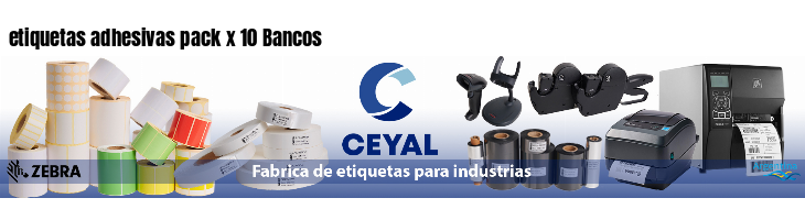 etiquetas adhesivas pack x 10 Bancos