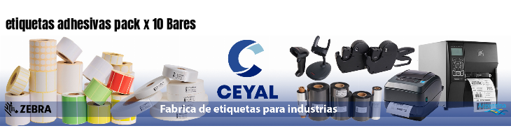 etiquetas adhesivas pack x 10 Bares